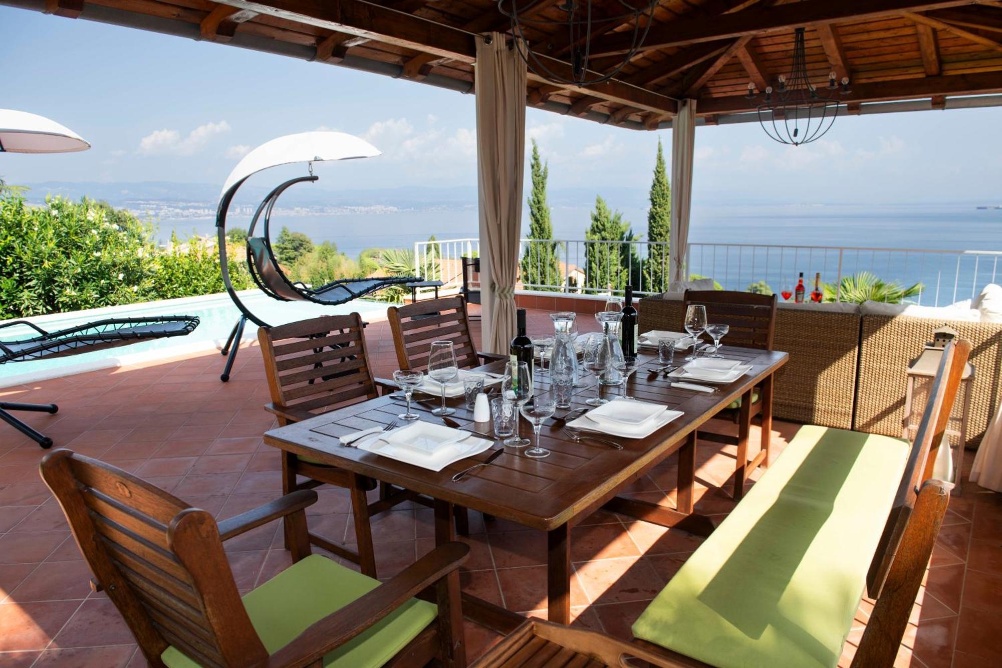 Villa Lovran - 150M To The Beach - Infinity Pool - Incredible Sea View - Fitness Room Экстерьер фото