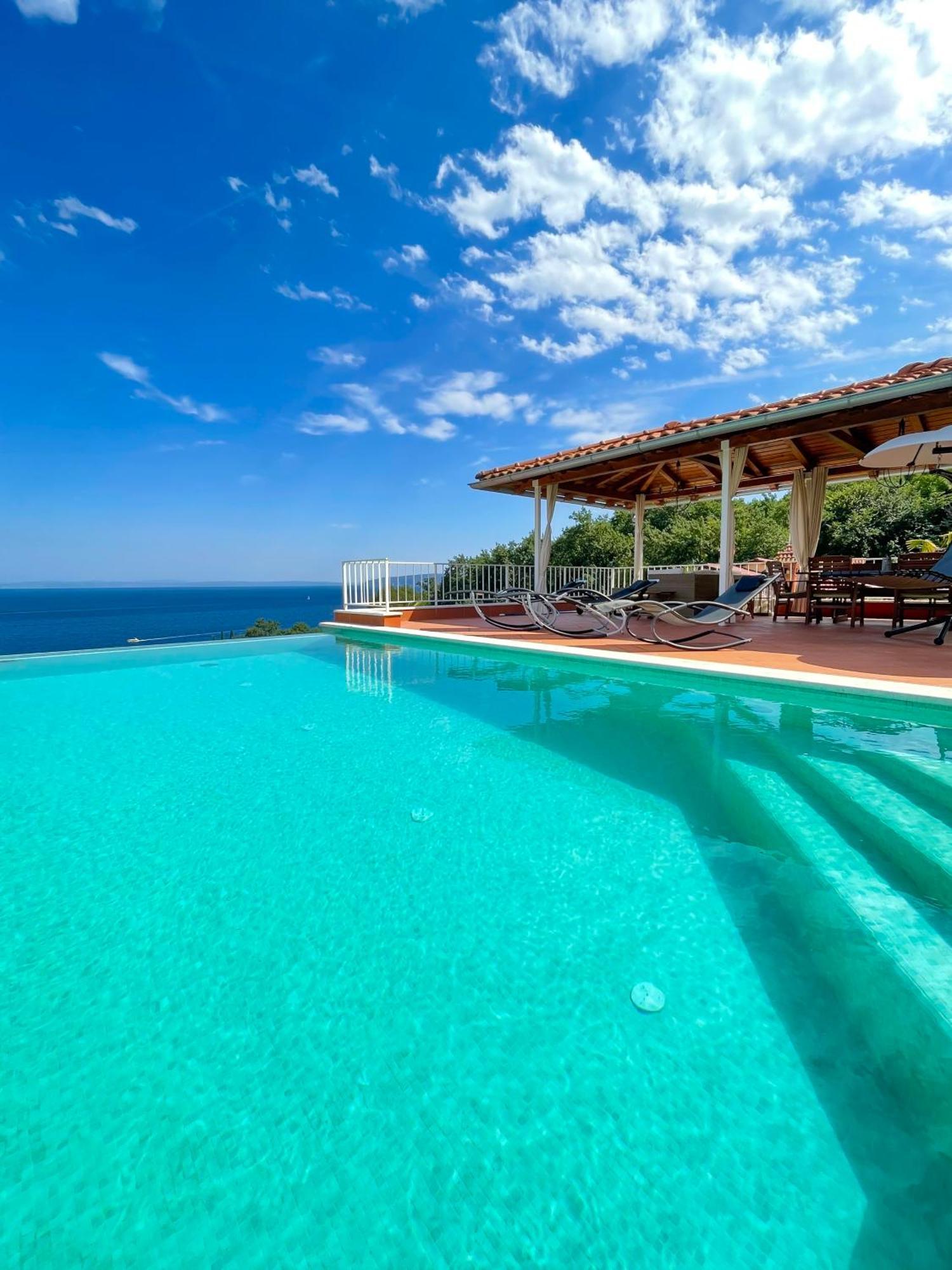 Villa Lovran - 150M To The Beach - Infinity Pool - Incredible Sea View - Fitness Room Экстерьер фото